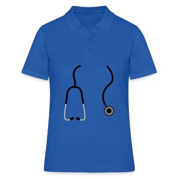 Arzt Stethoskop - Frauen Polo Shirt - Royalblau - Vorne - Ailine (174cm)
