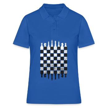 ÉCHECS JEU D’ÉCHECS - Polo Femme - bleu royal - Devant - Ailine (174cm)