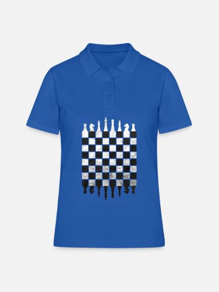 ÉCHECS JEU D’ÉCHECS - Polo Femme - bleu royal
