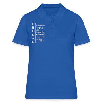 Sentiment du vendredi – Le point culminant de la vie - Polo Femme - bleu royal - Devant - Ailine (174cm)