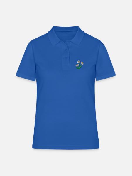 Gänseblümchen - Frauen Polo Shirt - Royalblau