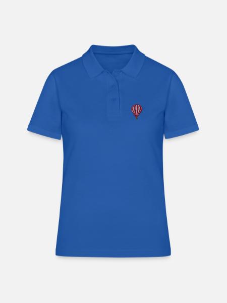 Heißluftballon bestickt - Frauen Polo Shirt - Royalblau