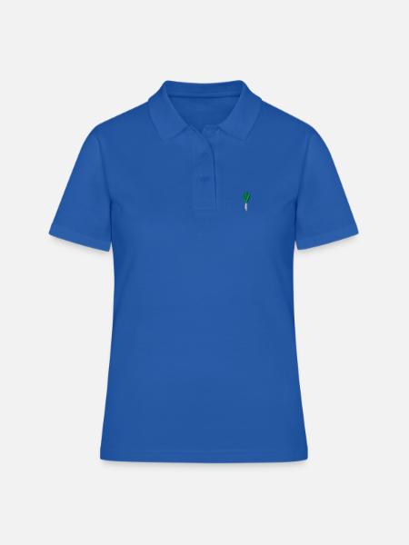 Lauch bestickt - Frauen Polo Shirt - Royalblau