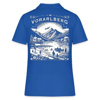 Vorarlberg Design - Montagnes, lac et enfants - Polo Femme - bleu royal - Dos - Ailine (174cm)