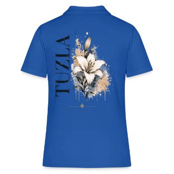 Lilies T-Shirt - Polo Femme - bleu royal - Dos - Ailine (174cm)