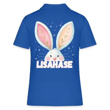 Nom Lisa Lapin Lisahase Nom de l’animal - Polo Femme - bleu royal - Dos - Ailine (174cm)