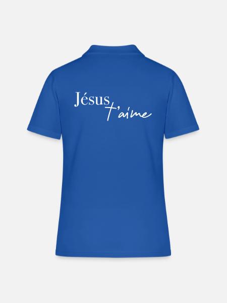 Jésus t'aime - Polo Femme - bleu royal