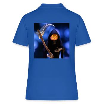 La Faucheuse pour Halloween - Polo Femme - bleu royal - Dos - Ailine (174cm)