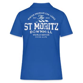 St Moritz downhill world series 1934 - Polo Femme - bleu royal - Dos - Ailine (174cm)