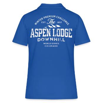 aspen lodge downhill world series 1957 - Polo Femme - bleu royal - Dos - Ailine (174cm)