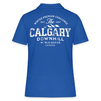 Calgary Downhill-Weltmeisterschaft 1957 - Frauen Polo Shirt - Royalblau - Hinten - Ailine (174cm)