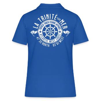 La Trinite sur Mer vintage - Polo Femme - bleu royal - Dos - Ailine (174cm)