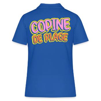 Copine de plage - Polo Femme - bleu royal - Dos - Ailine (174cm)