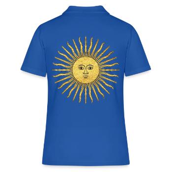 Symbole spirituel de l’illumination du soleil - Polo Femme - bleu royal - Dos - Ailine (174cm)