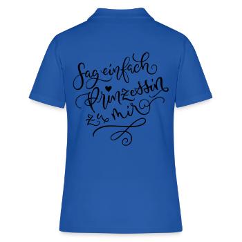 Prinzessin - Frauen Polo Shirt - Royalblau - Hinten - Ailine (174cm)
