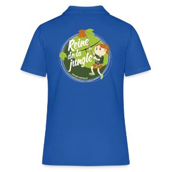 Reine de la jungle - Polo Femme - bleu royal - Dos - Ailine (174cm)