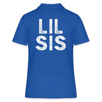 Kleine Schwester Geschenk cool Lil Sis Vintage - Frauen Polo Shirt - Royalblau - Hinten - Ailine (174cm)