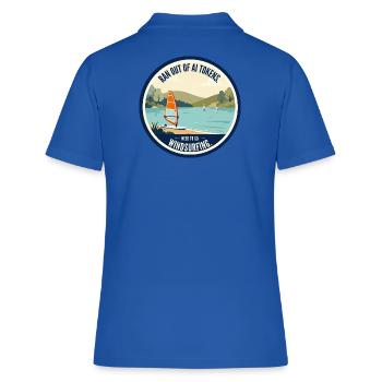 AI Humor - Windsurfing - Women's Polo Shirt - royal blue - Back - Ailine (174cm)