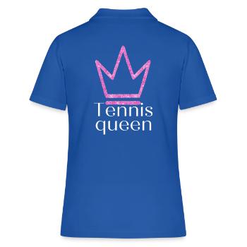 Tennis-queen II 👸🏼 - Frauen Polo Shirt - Royalblau - Hinten - Ailine (174cm)