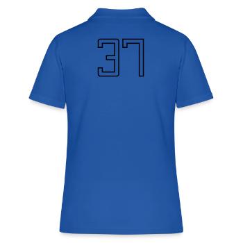 Numéro 37 (Style Université) - Polo Femme - bleu royal - Dos - Ailine (174cm)