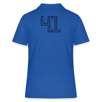 Numéro 41 (Style Université) - Polo Femme - bleu royal - Dos - Ailine (174cm)