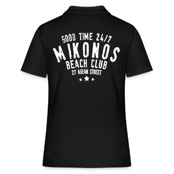 Gute Zeit 24 7 Mykonos Griechenland - Frauen Polo Shirt - Schwarz - Hinten - Ailine (174cm)