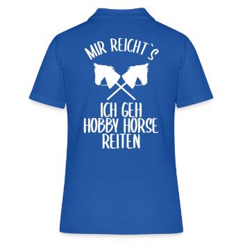 Hobby Horse Hobby Horsing Pferd Reiten Geschenk - Frauen Polo Shirt - Royalblau - Hinten - Ailine (174cm)