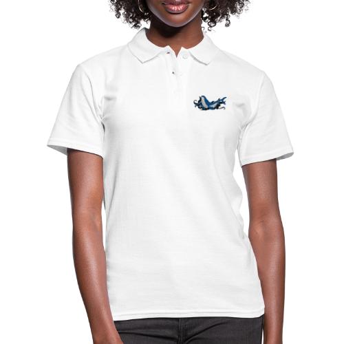 Doodle ink Whale - Polo donna