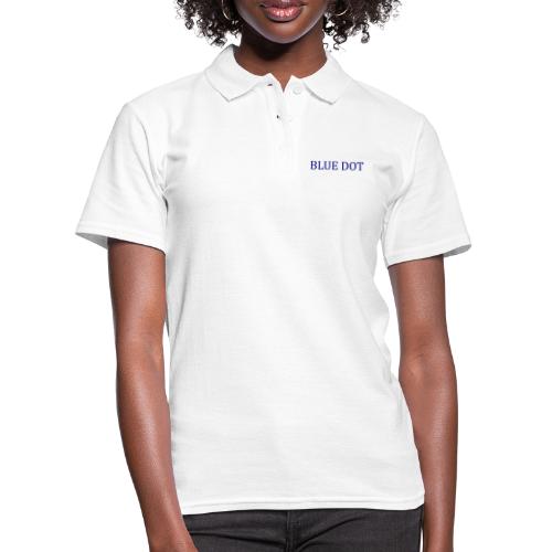 Blue Dot Text - Women's Polo Shirt
