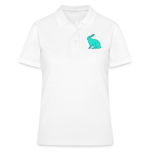 türkiser Hase - Frauen Polo Shirt