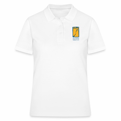 DCV T-Shirt Gründungslogo Blau Goldgelb Schrift - Frauen Polo Shirt