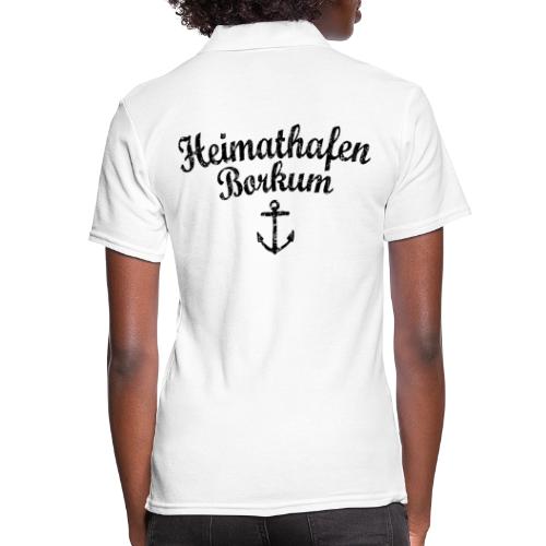 Heimathafen Borkum (Vintage Schwarz) - Frauen Polo Shirt