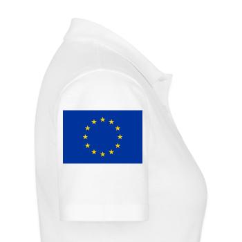 Drapeau de l’UE / Drapeau de l’Union européenne - Polo Femme - blanc - Droite