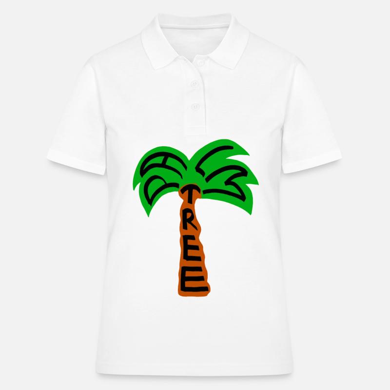 palm tree palm tree - Women's Polo Shirt - white
