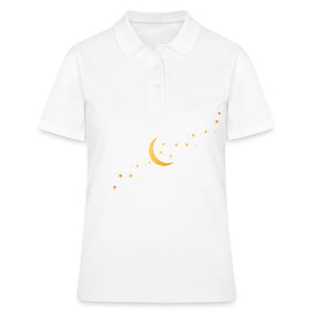 lune et étoile - Polo Femme - blanc - Devant - Ailine (174cm)