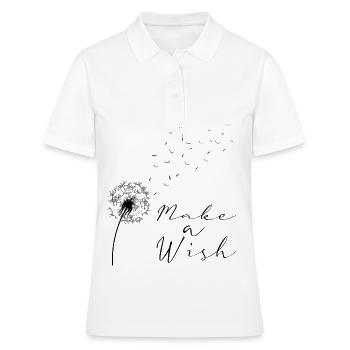 Faire un vœu de pissenlit Blowball Facilité - Polo Femme - blanc - Devant - Ailine (174cm)