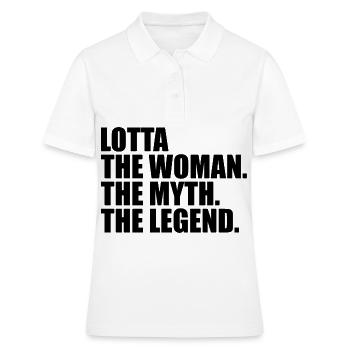 Woman Mythos Legende Name Lotta - Frauen Polo Shirt - Weiß - Vorne - Ailine (174cm)