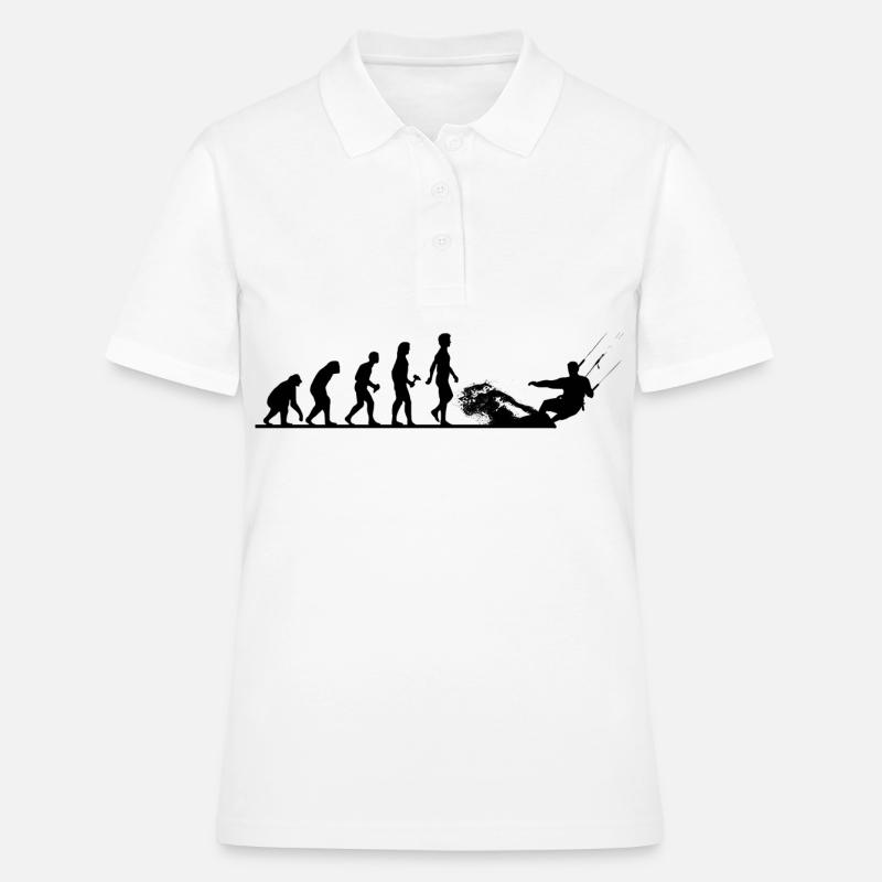 L’évolution vers le kitesurfeur - Polo Femme - blanc