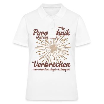 La pyrotechnie n’est pas un crime - Meme Spruch - Polo Femme - blanc - Devant - Ailine (174cm)