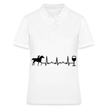 Heartbeat vin et cheval - (2) - Polo Femme - blanc - Devant - Ailine (174cm)