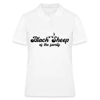 Black Sheep Of The Family | Schwarzes Schaf Humor - Frauen Polo Shirt - Weiß - Vorne - Ailine (174cm)