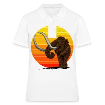 Beau mammouth au soleil idée cadeau de glace - Polo Femme - blanc - Devant - Ailine (174cm)