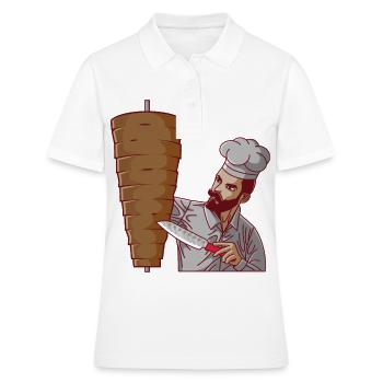DÖNER KEBAP BAE Schneidet Im Döner Restaurant - Frauen Polo Shirt - Weiß - Vorne - Ailine (174cm)