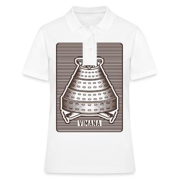 VIMANA Alte Indische Flugmaschine UFO Geschenk - Frauen Polo Shirt - Weiß - Vorne - Ailine (174cm)