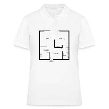 Architecture floor plan Architect Student T-Shirt - Women's Polo Shirt - white - Front - Ailine (174cm)