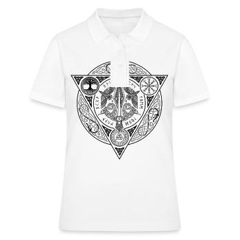 Gungnir The Magical Spear Of Odin Valknut Wikinger - Frauen Polo Shirt - Weiß - Vorne - Ailine (174cm)