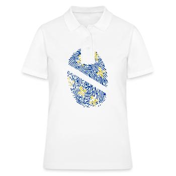 Bosna Fingerprint Bosnia Herzegovina - Frauen Polo Shirt - Weiß - Vorne - Ailine (174cm)
