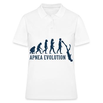Apnoe Taucher Evolution Freitauchen Apnoetaucher - Frauen Polo Shirt - Weiß - Vorne - Ailine (174cm)