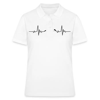 Mountaineering Mountains Heartbeat ECG - Polo Femme - blanc - Devant - Ailine (174cm)