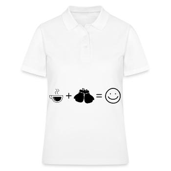Coffee Smile Face et Box 1 - - Polo Femme - blanc - Devant - Ailine (174cm)